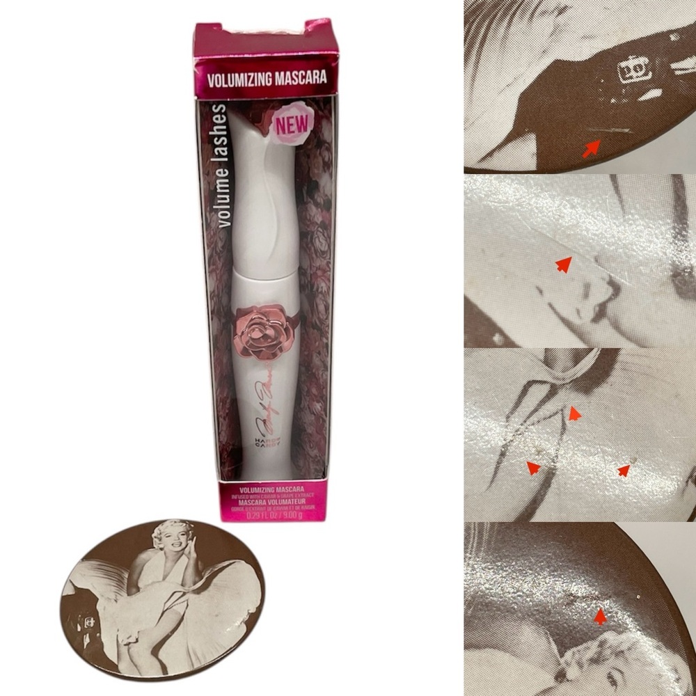 Hard Candy x Marilyn Monroe Volumizing Mascara Caviar infused & Collector Pin